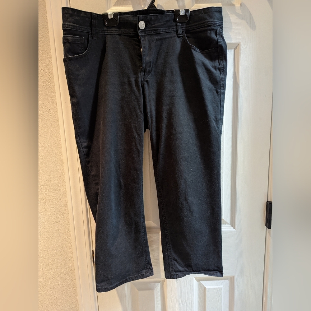 Lane Bryant Black Stretch Denim Capri